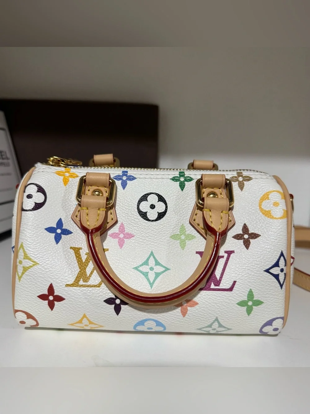 Louis Vuitton White Murakami Monogram Nano Speedy - Picture 5 of 10